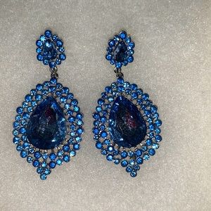 Periwinkle blue pageant or prom earrings